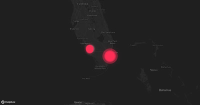 Storm warning map: Naples, FL