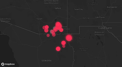 Storm warning map: Elfrida, AZ