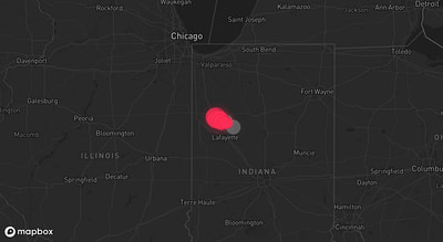Storm warning map: Chalmers, IN