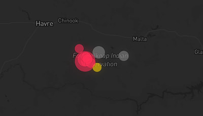 Storm warning map: Hays, MT
