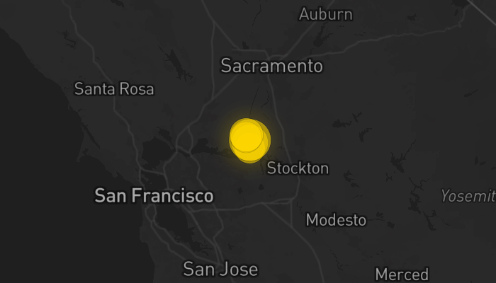 Storm warning map Isleton 4/10/2026