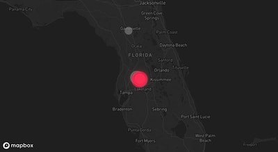 Storm warning map: Dade City, FL