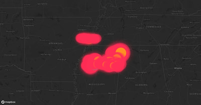 Storm warning map: Parkin, AR