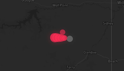 Storm warning map: Circle, MT