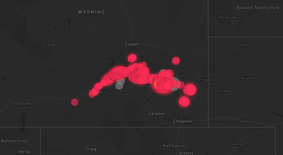 Storm warning map: Hanna, WY