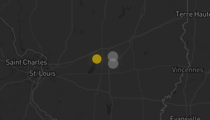 Storm warning map: Saint Peter, IL