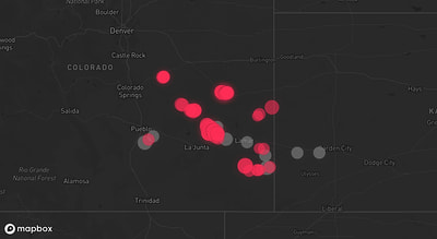 Storm warning map: Eads, CO