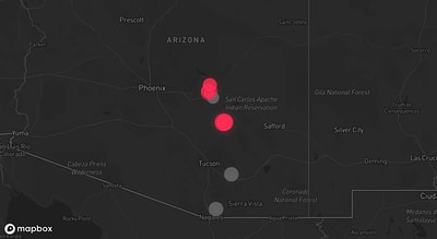 Storm warning map: Winkelman, AZ