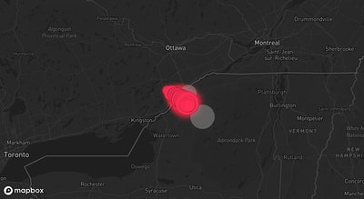 Storm warning map: Ogdensburg, NY