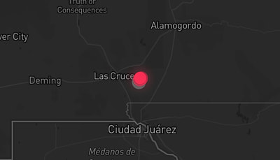 Storm warning map: White Sands Missile Range, NM