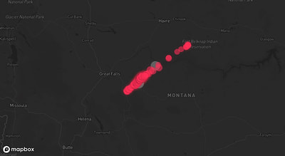 Storm warning map: Geraldine, MT