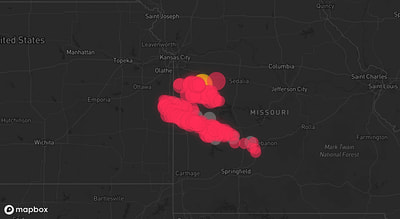 Storm warning map: East Lynne, MO