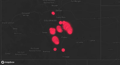 Storm warning map: Peyton, CO