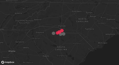 Storm warning map: Sharon, SC