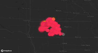 Storm warning map: Hartley, IA