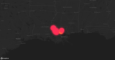 Storm warning map: Hammond, LA