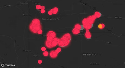 Storm warning map: Hamill, SD