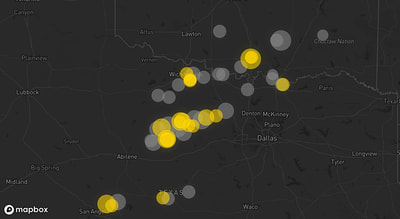 Storm warning map: Wichita Falls, TX