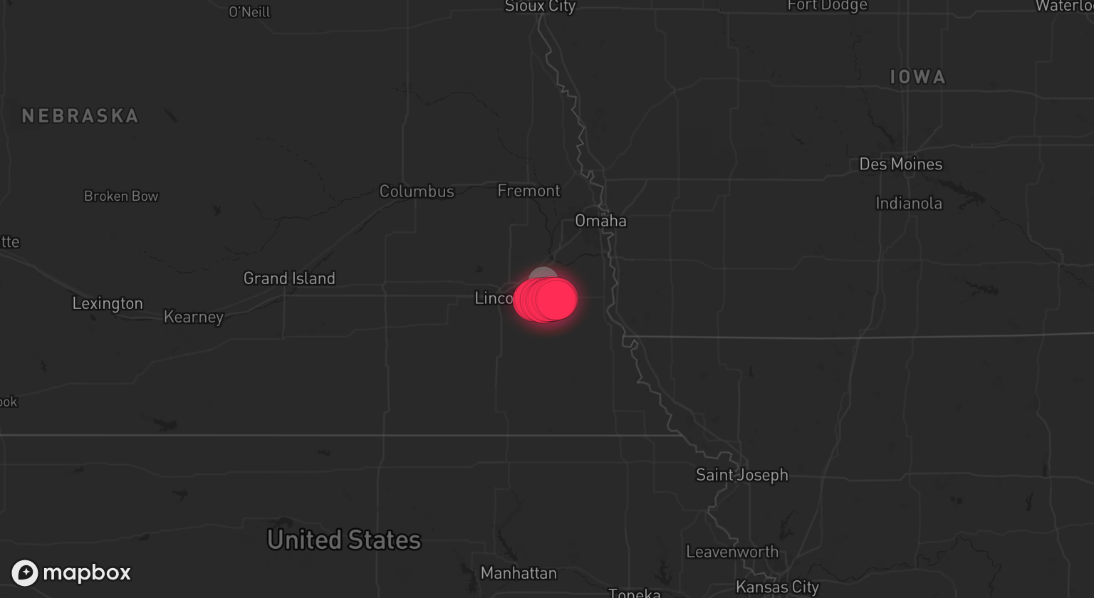 Storm warning map: Alvo, NE