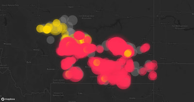 Storm warning map: Stanford, MT