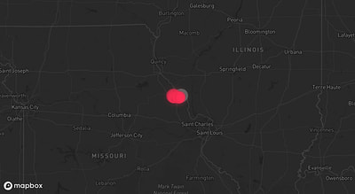 Storm warning map: Clarksville, MO
