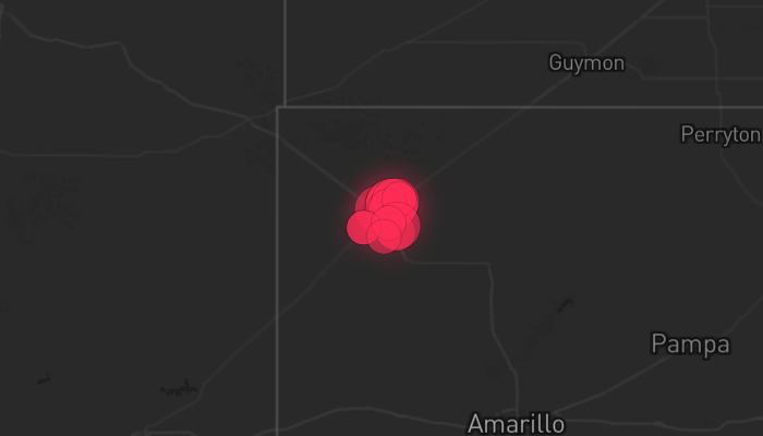 Storm warning map Dalhart 4/10/2026