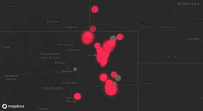 Storm warning map: Denver, CO