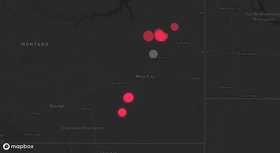 Storm warning map: Terry, MT