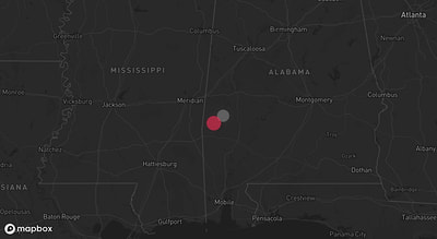 Storm warning map: Butler, AL
