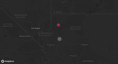 Storm warning map: Peach Springs, AZ