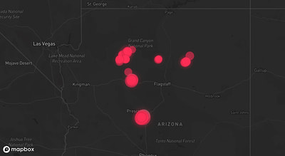 Storm warning map: Mayer, AZ