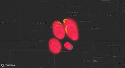 Storm warning map: Gate, OK