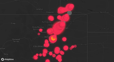 Storm warning map: Watkins, CO