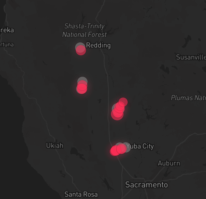 Storm warning map: Meridian, CA