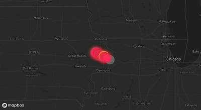 Storm warning map: Delmar, IA