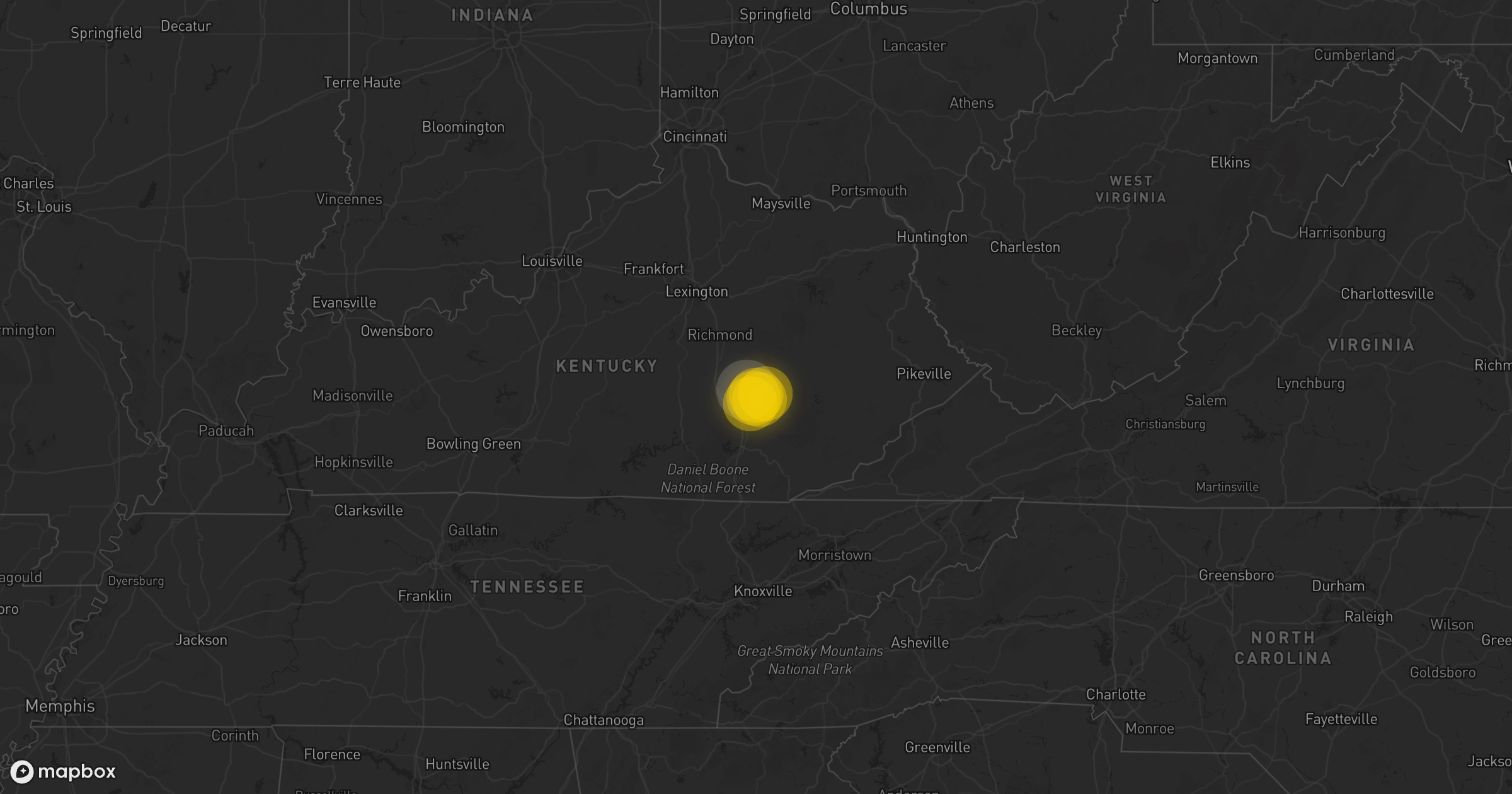 Storm warning map: McKee, KY