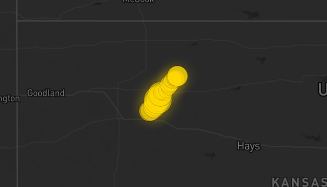 Storm warning map Hoxie 4/11/2026