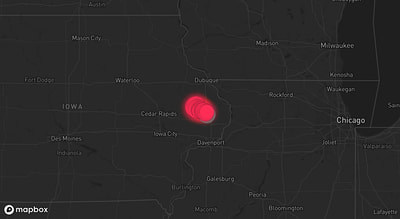Storm warning map: Delmar, IA