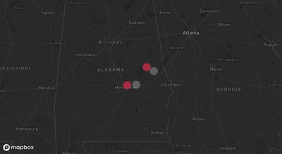 Storm warning map: Tallassee, AL