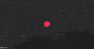 Storm warning map: Marksville, LA
