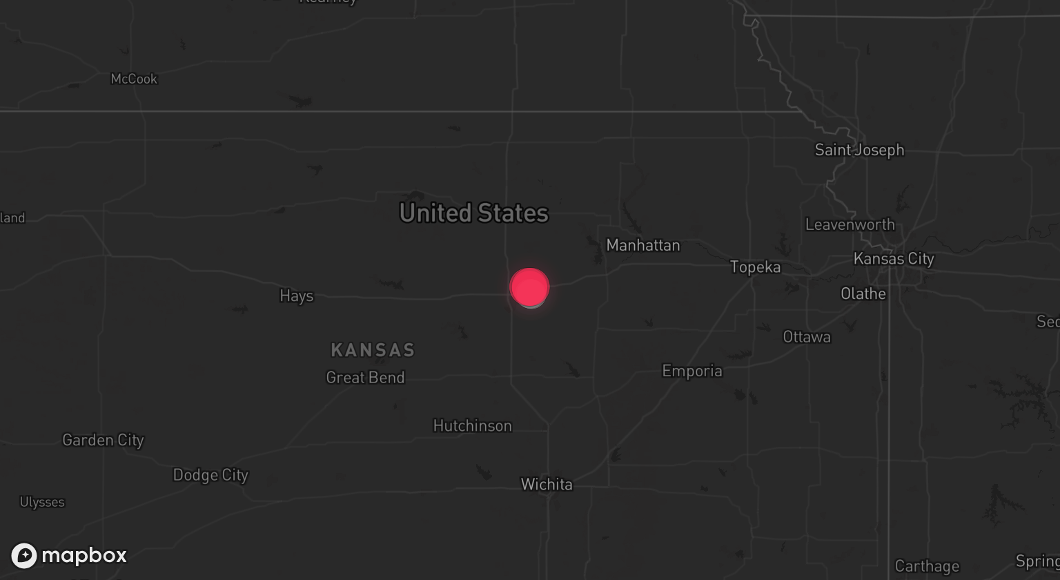 Storm warning map: New Cambria, KS