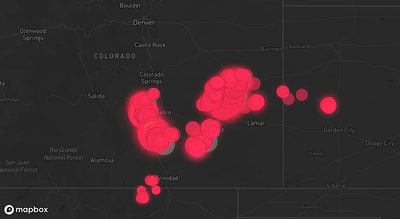 Storm warning map: La Junta, CO