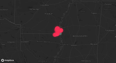 Storm warning map: Lake Village, AR