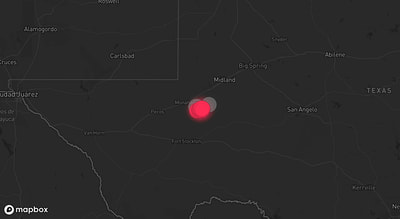 Storm warning map: Crane, TX