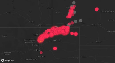 Storm warning map: Greeley, CO