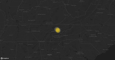 Storm warning map: Dandridge, TN