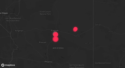 Storm warning map: Flagstaff, AZ