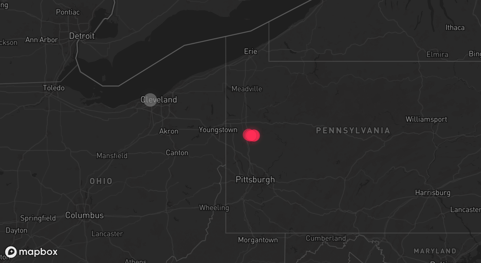 Storm warning map: Rocky River, OH