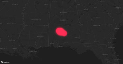 Storm warning map: Beatrice, AL