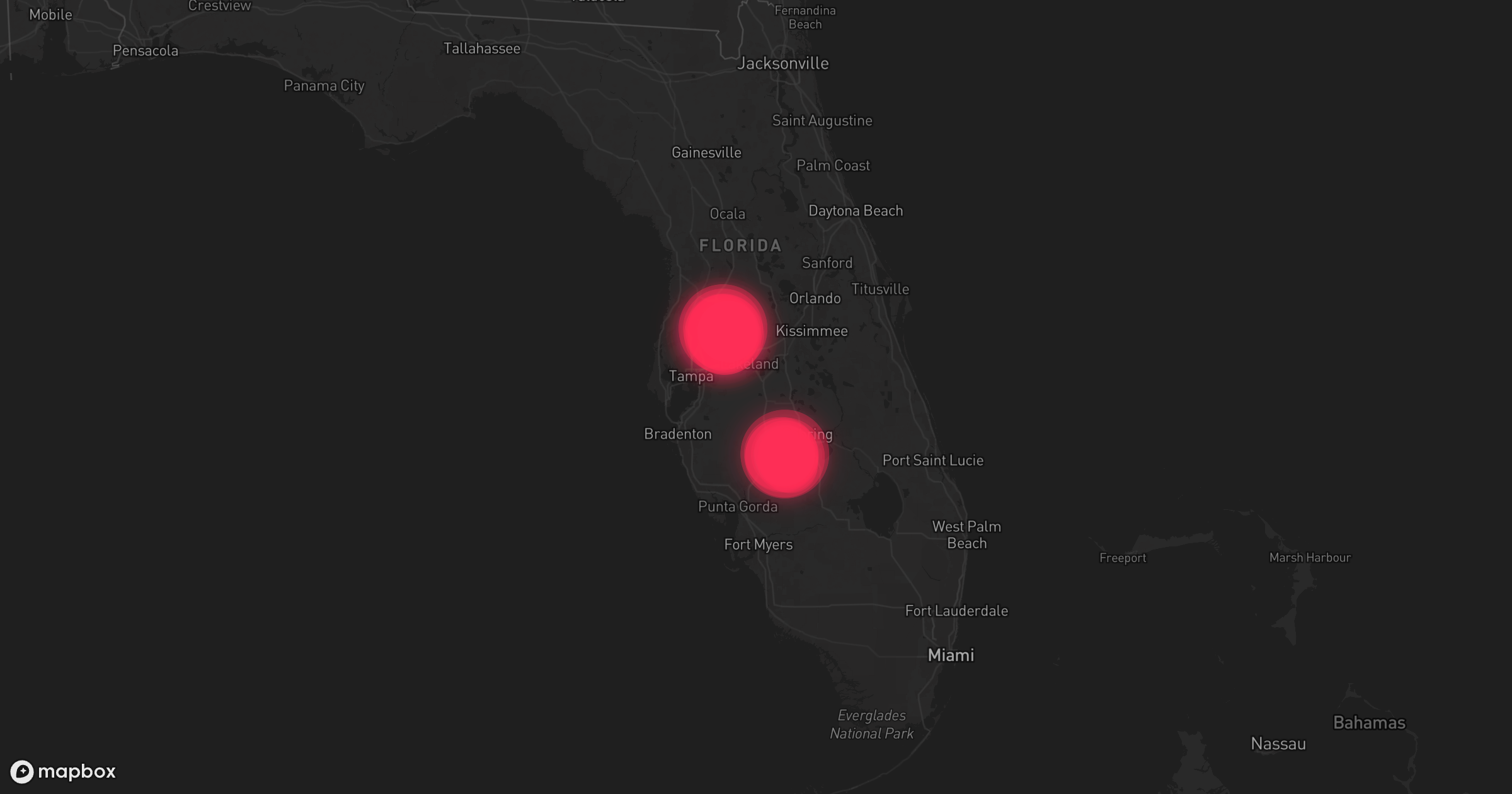 Storm warning map: Dade City, FL